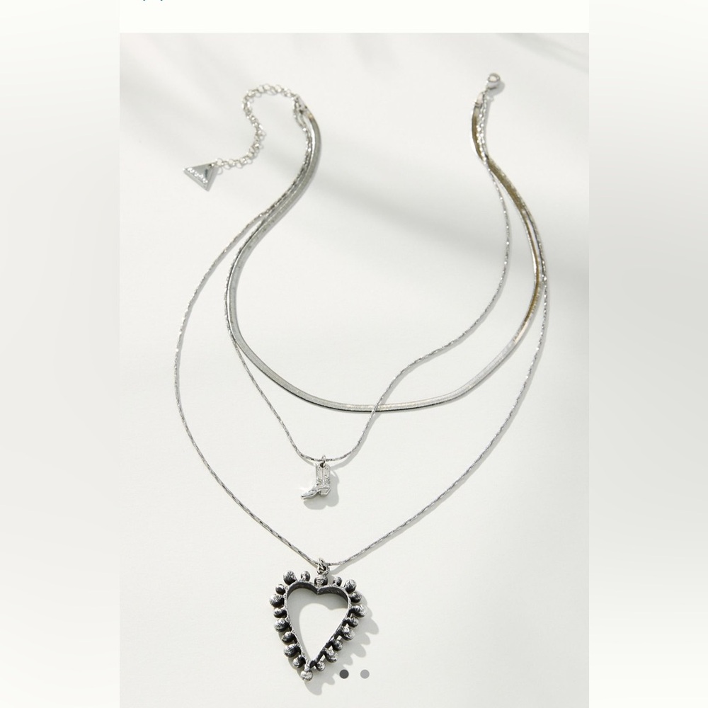 NWOT Anthropologie western heart charm necklace